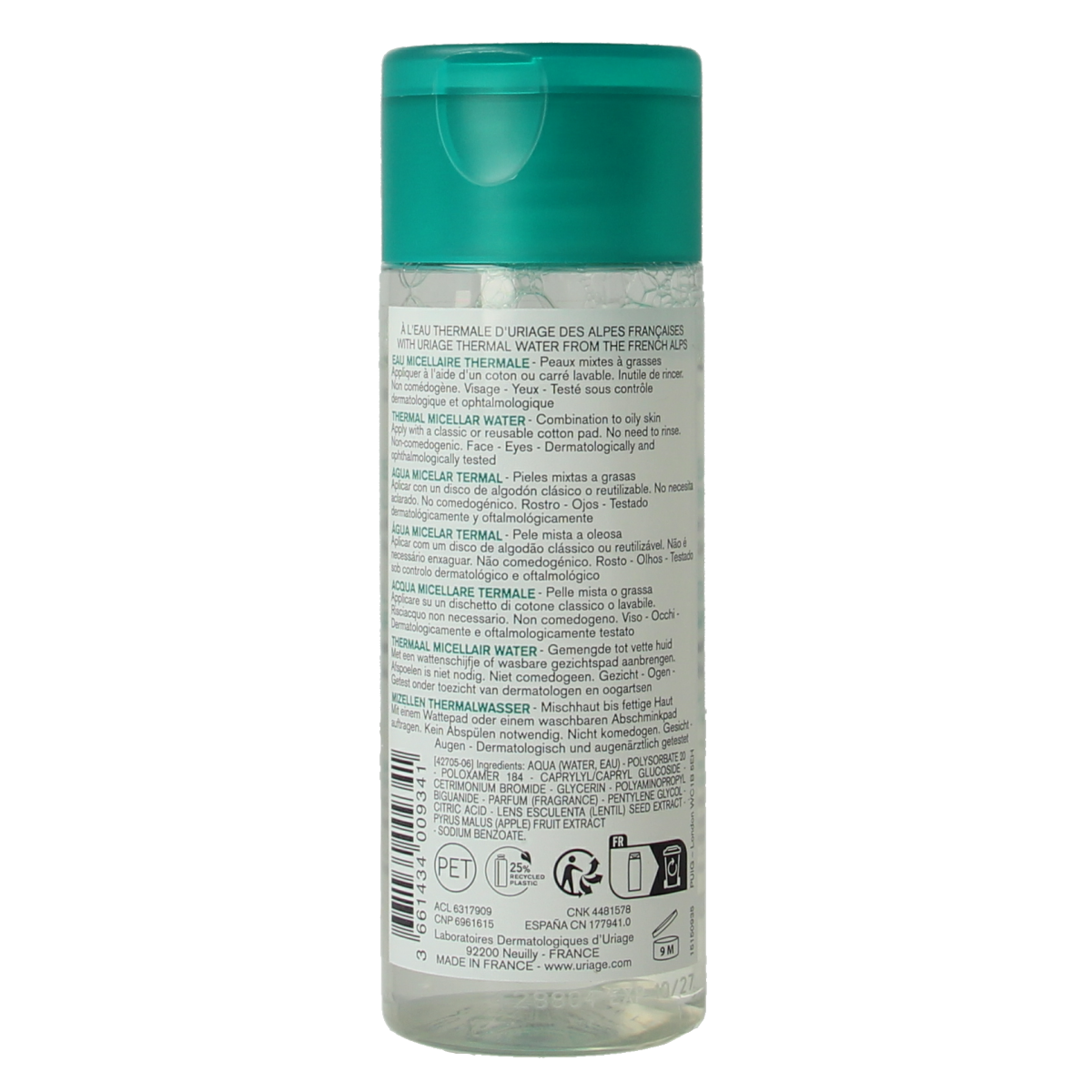 Uriage Thermaal micellairwater gemengde tot vette huid 100.00 Milliliter