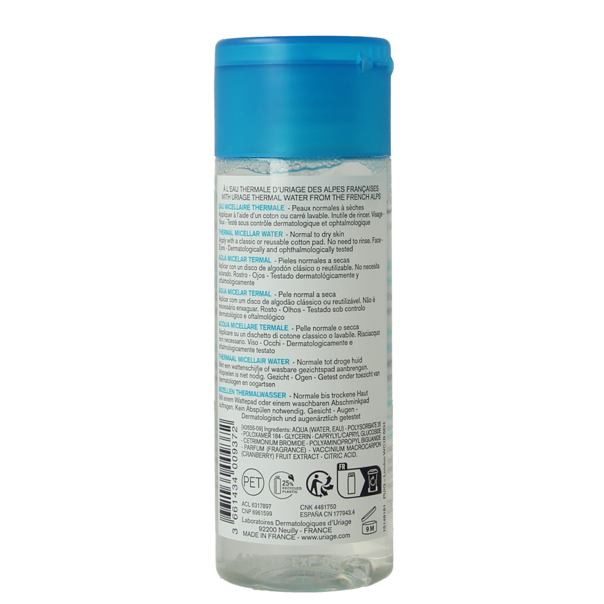 Uriage Thermaal micellairwater normale tot droge huid 100.00 Milliliter