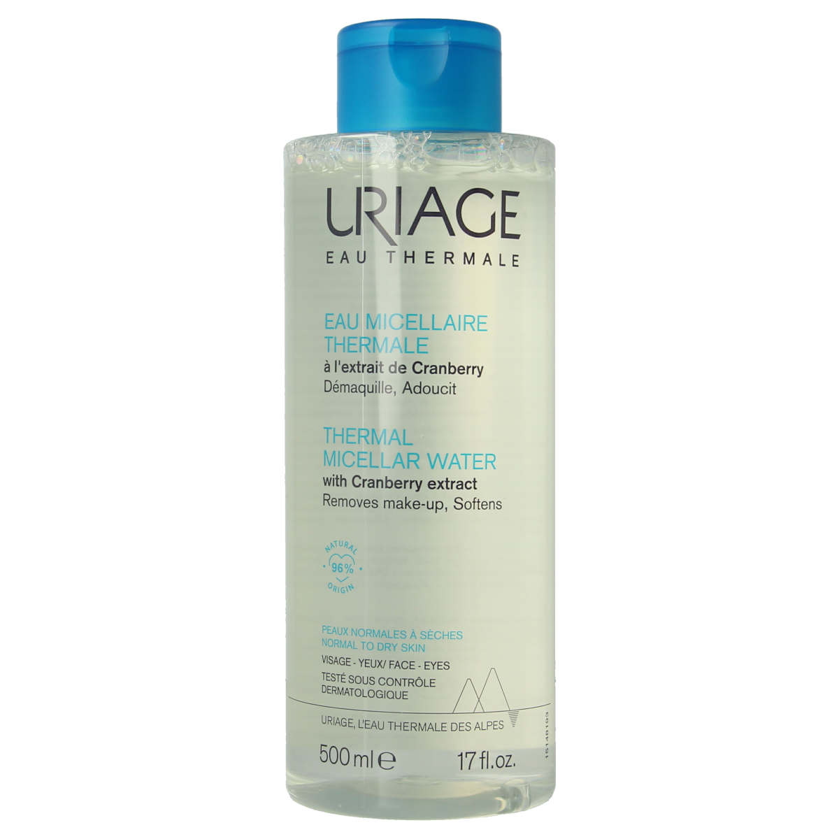 Uriage Thermal micellar water normale/droge huid 500.00 Milliliter