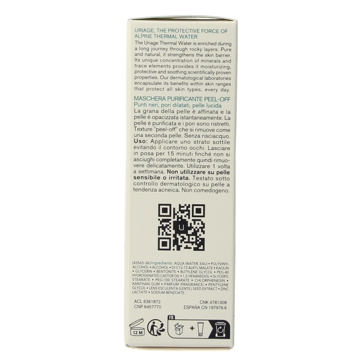 Uriage Hyseac peel off masker 50.00 Milliliter