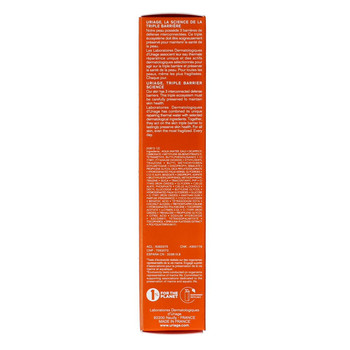 Uriage Bariesun golden tinted cream SPF50 50.00 Milliliter