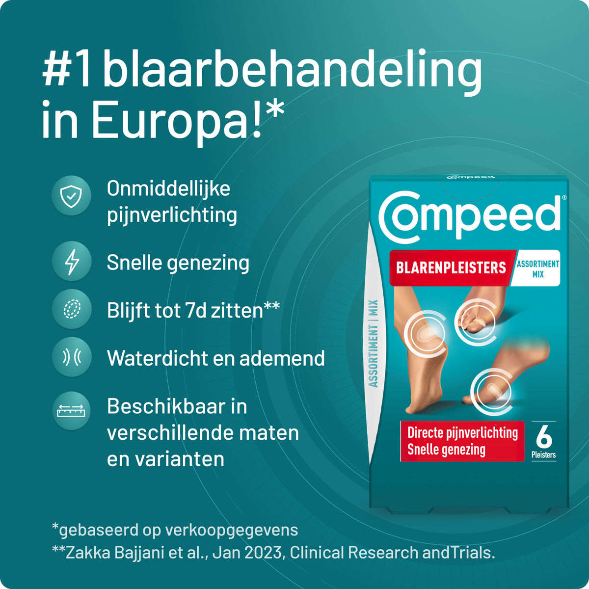 Compeed Blarenpleister mixpack 6.00 Stuks