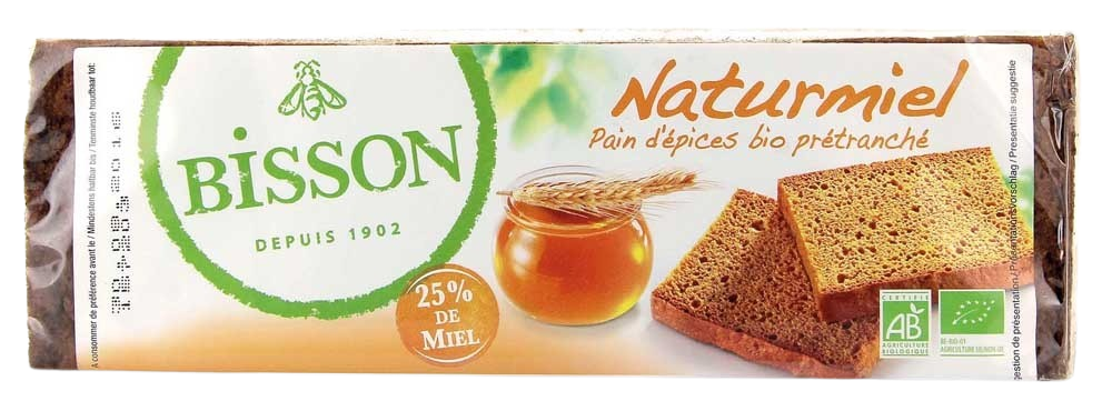 Bisson Naturmiel honingkoek bio 300.00 Gram