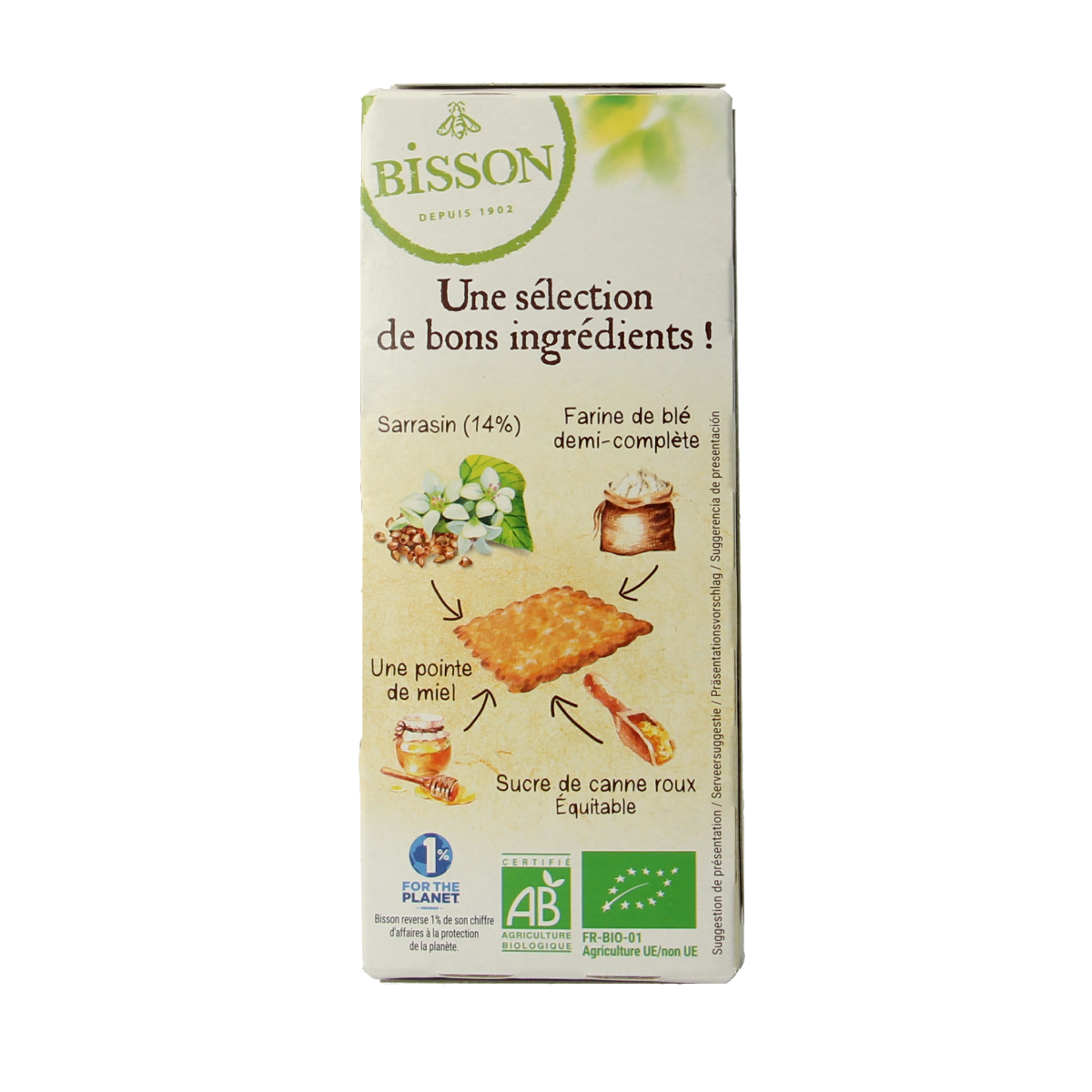 Bisson Zandkoekjes boekweit authentiek bio 175.00 Gram