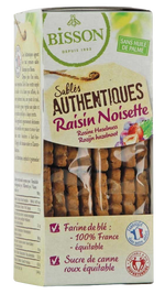 Bisson Authentieke zandkoekjes met hazelnoot/rozijnen bio 175.00 Gram