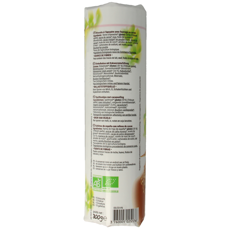 Bisson Choco bisson cacao speltmeel bio 300 Gram