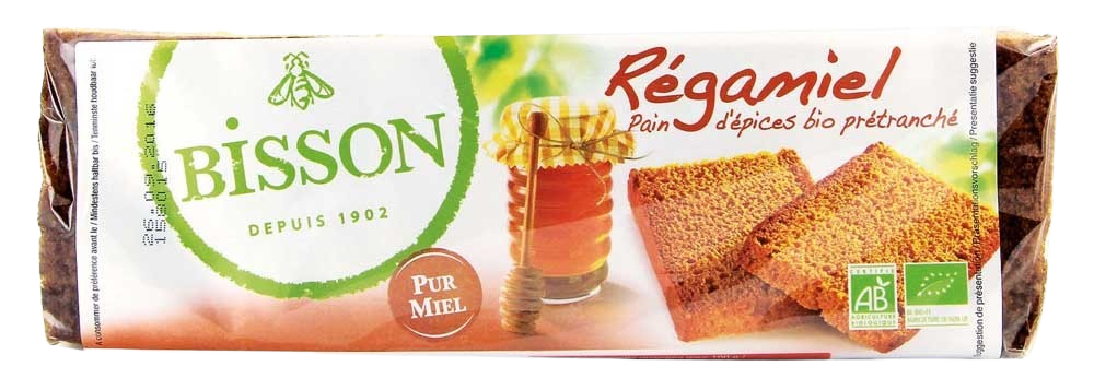 Bisson Regamiel honing-kruidkoek voorgesneden bio 300.00 Gram