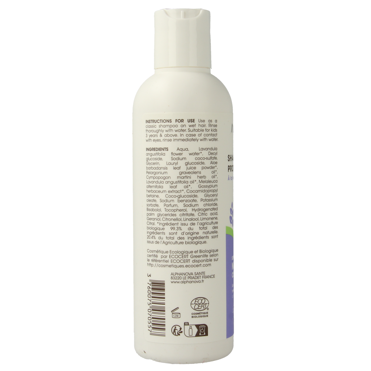 Alphanova Kids Kids bio anti-head lice & nits shampoo 200.00 Milliliter