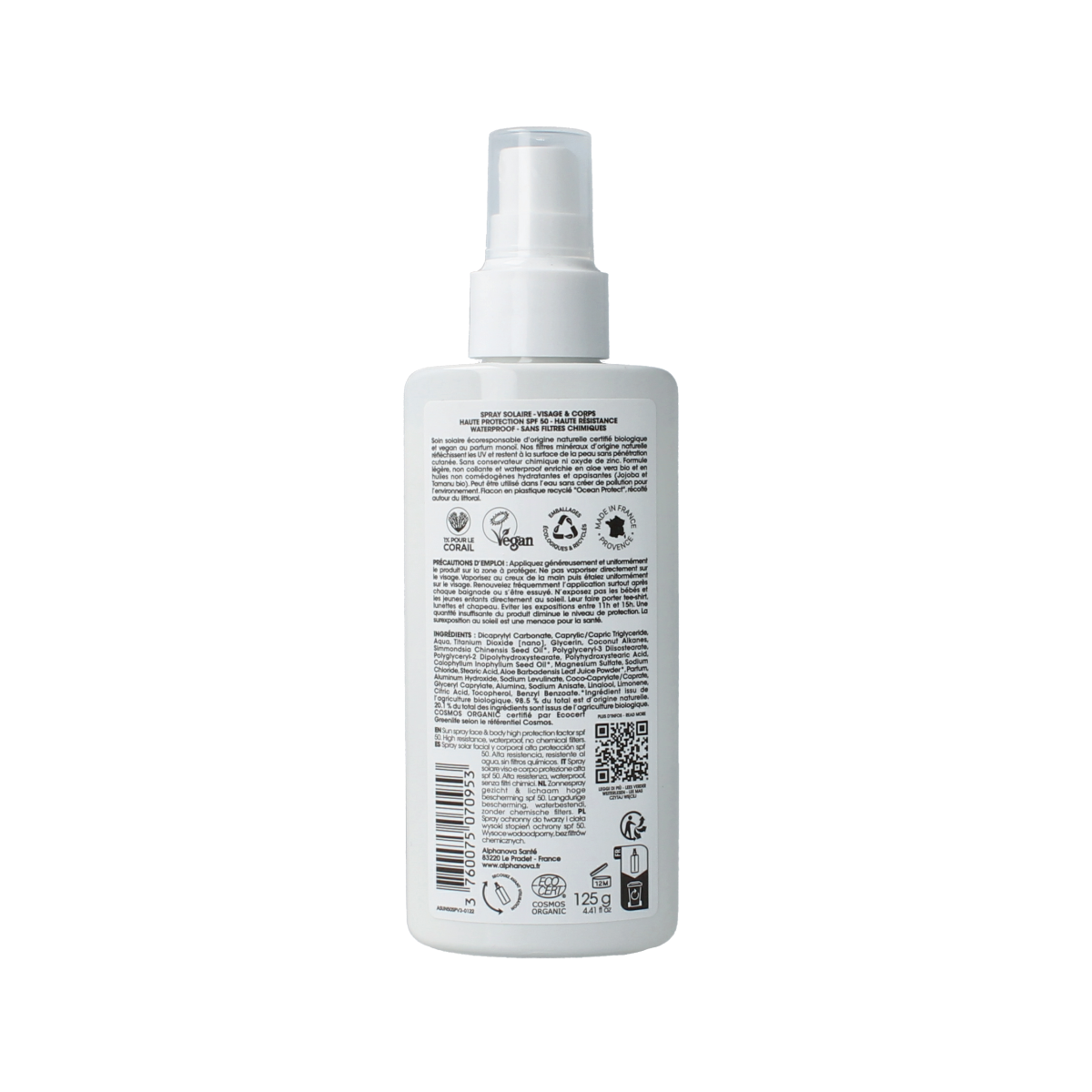 Alphanova Sun Sun spray vegan SPF50 125.00 Gram