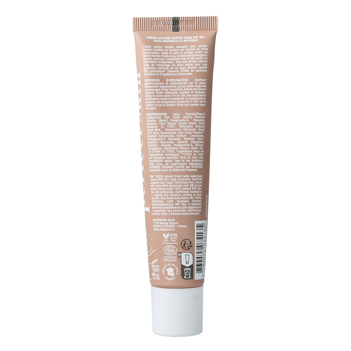 Alphanova skin Sun face Tinted Cream Light SPF50+ 40.00 Gram