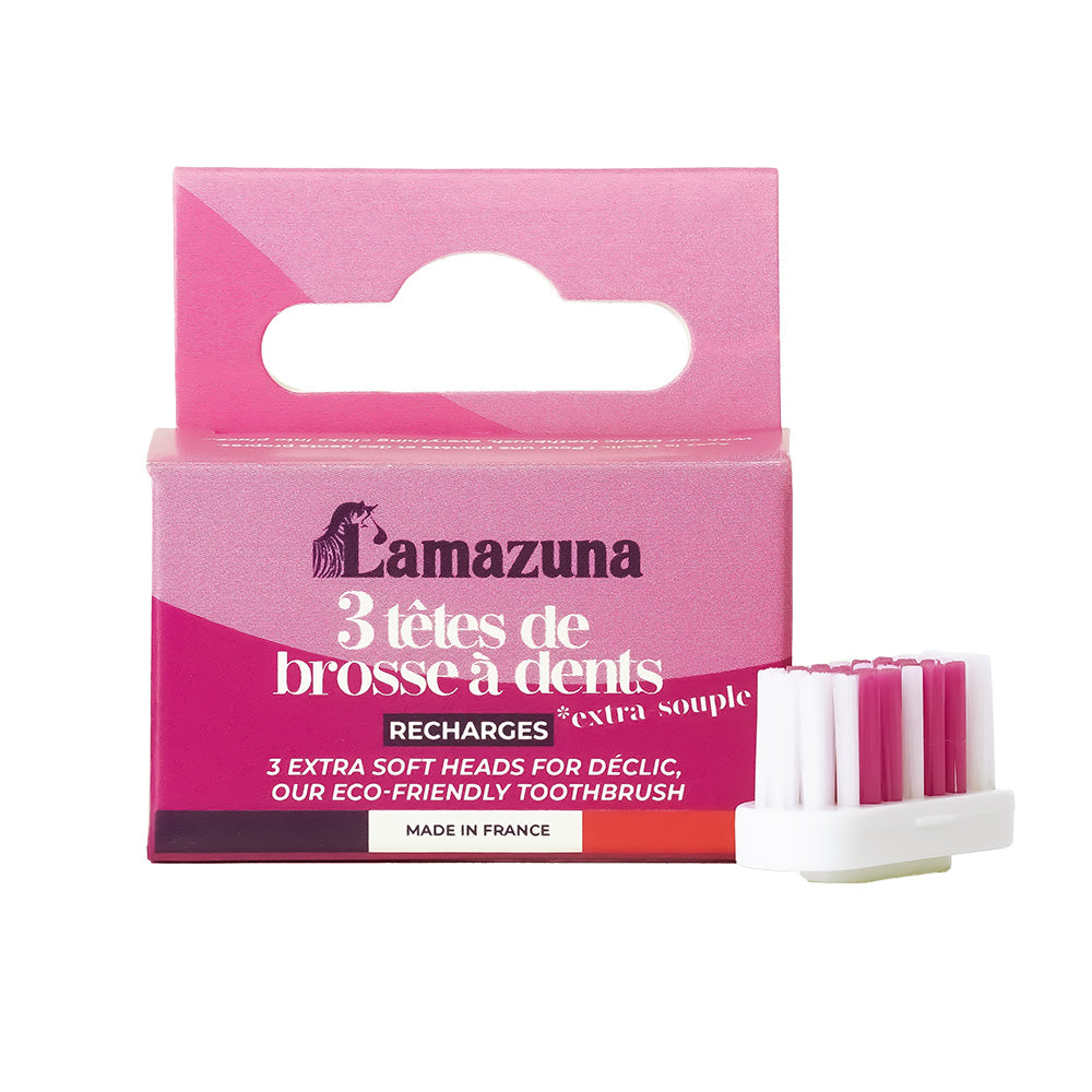 Lamazuna Set of 3 toothbrush heads XS 1.00 Stuks