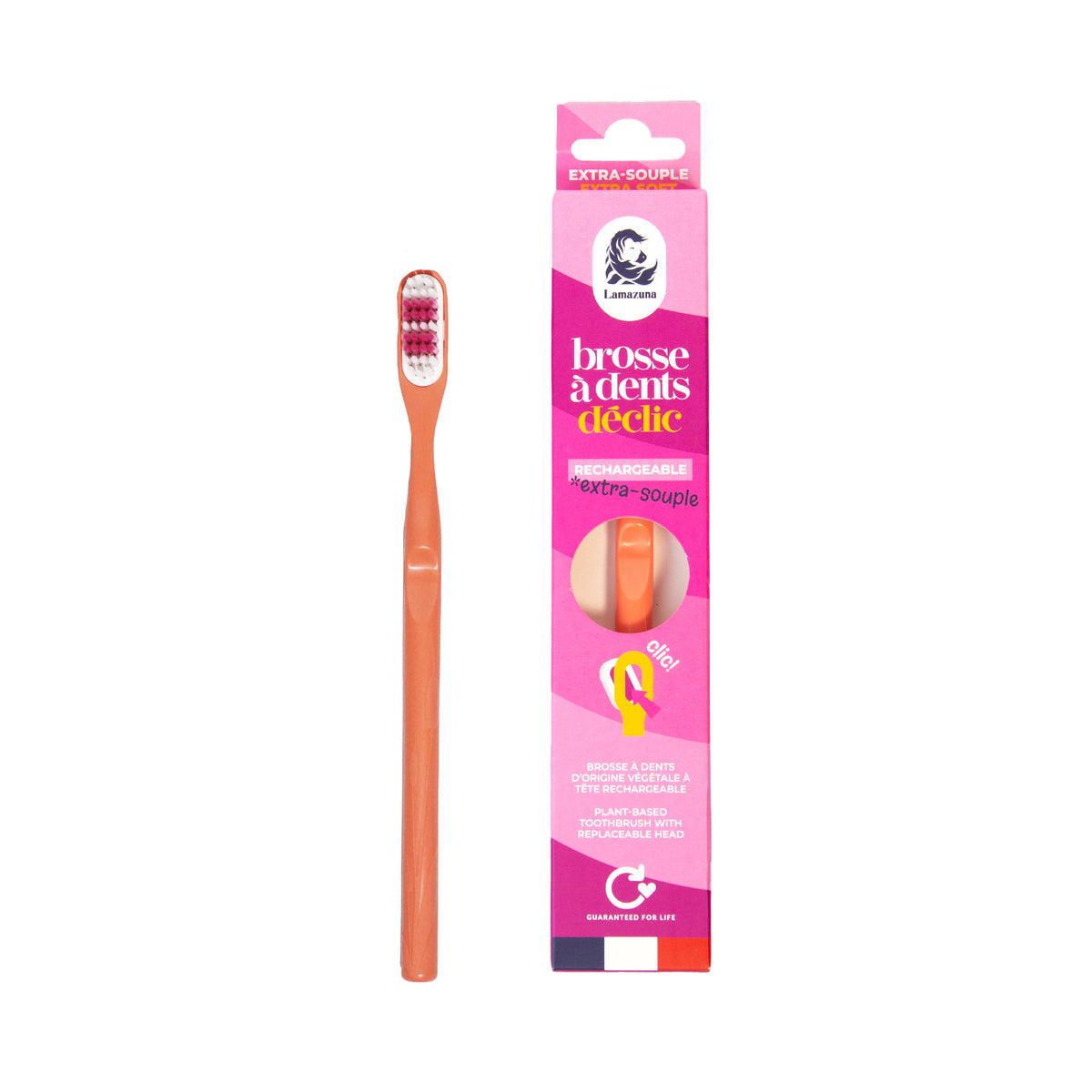 Lamazuna Toothbrush extra soft coral 1.00 Stuks