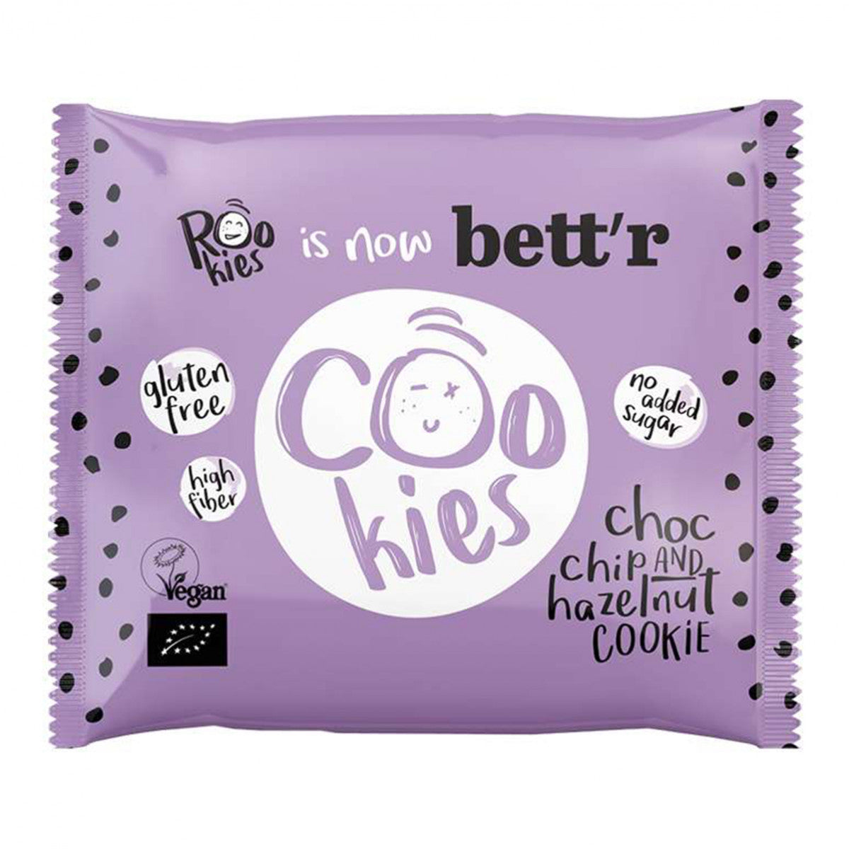 Rookies Cookie choc chip & hazelnut glutenvrij bio 40.00 Gram