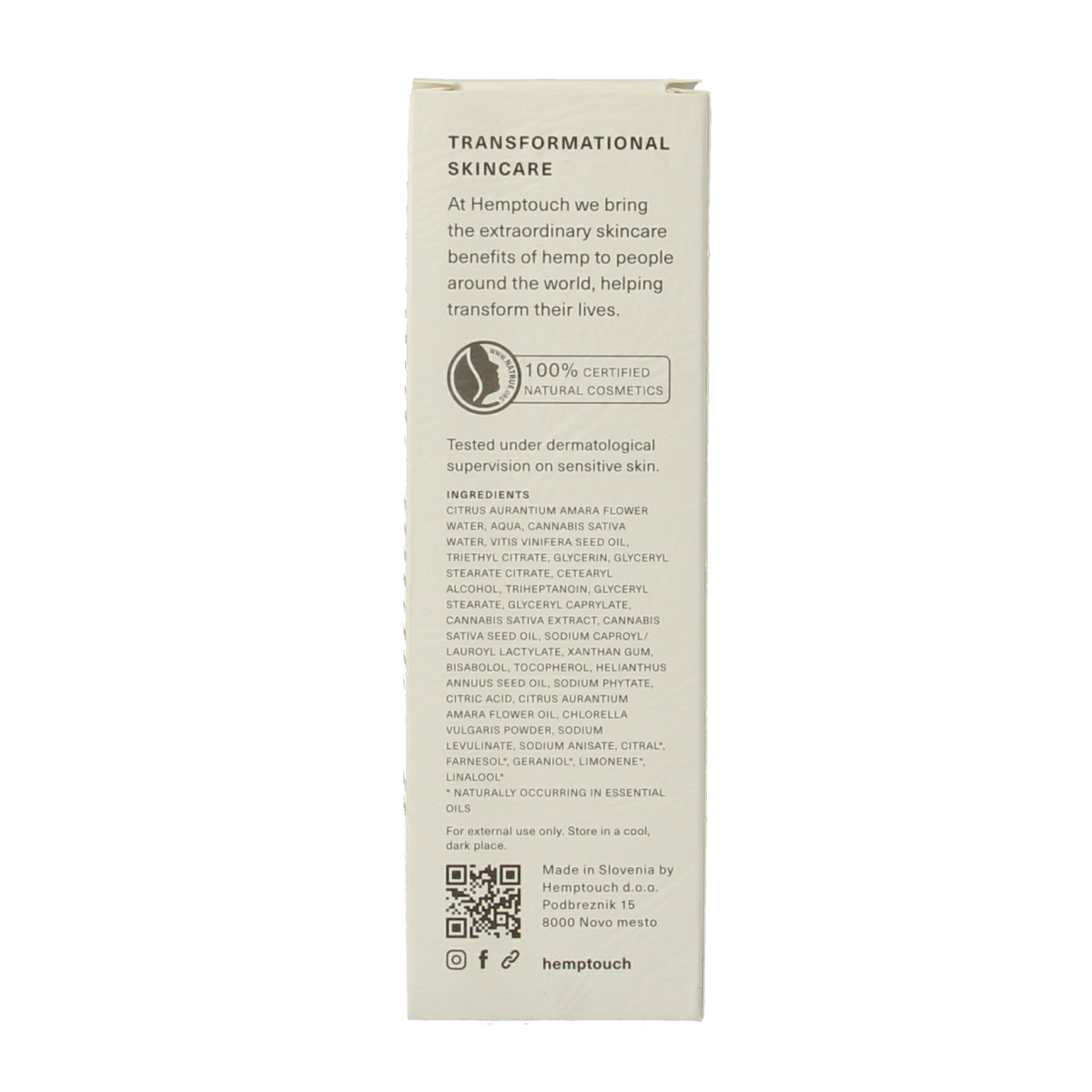 Hemptouch Balancing face cream 50.00 Milliliter