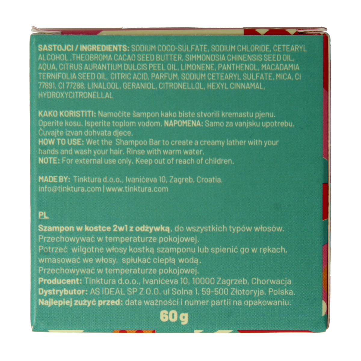 Tinktura Shampoo bar 2-in-1 shampoo/conditioner 1.00 Stuks