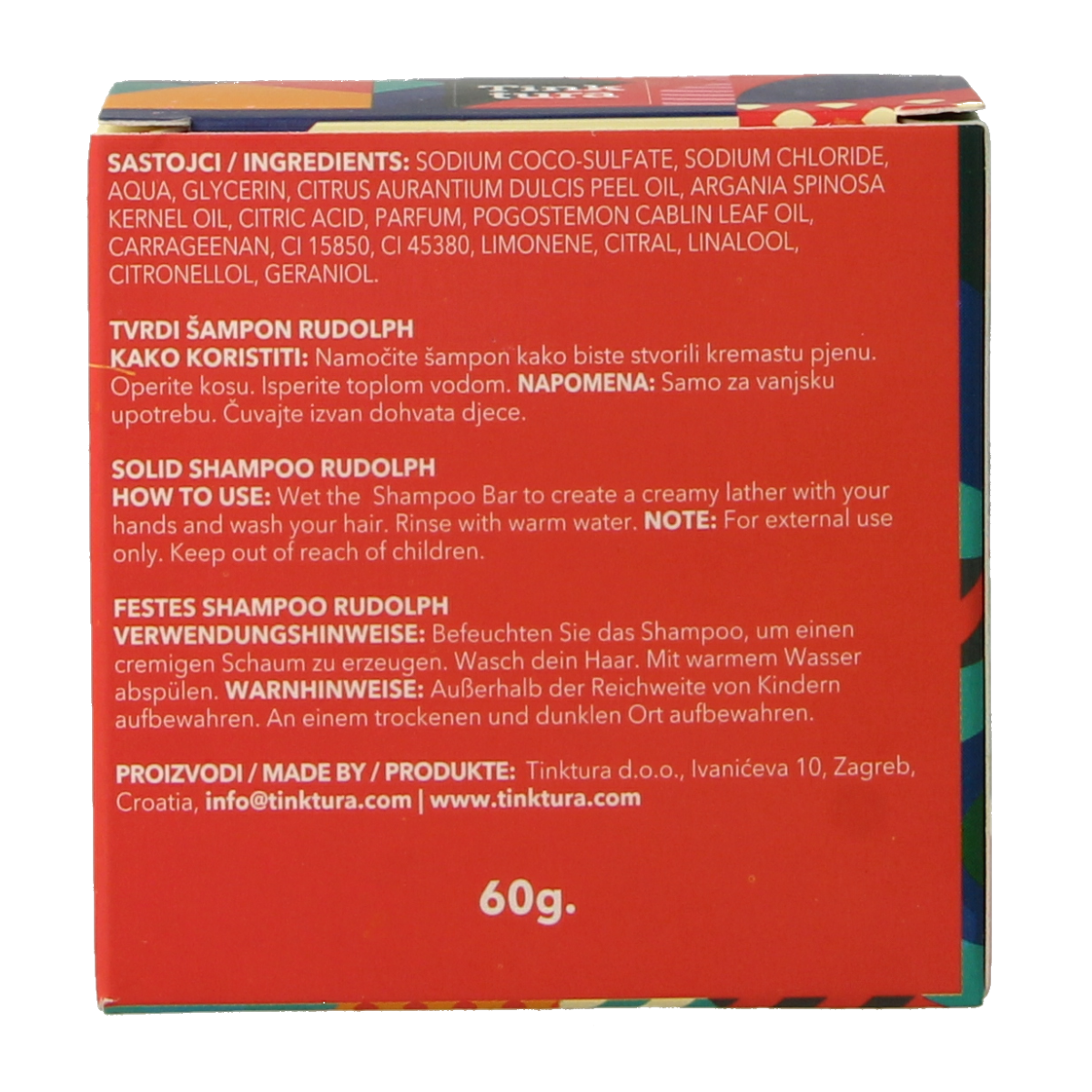 Tinktura Shampoo bar Rudolph/ Patchouli&Neroli 1.00 Stuks