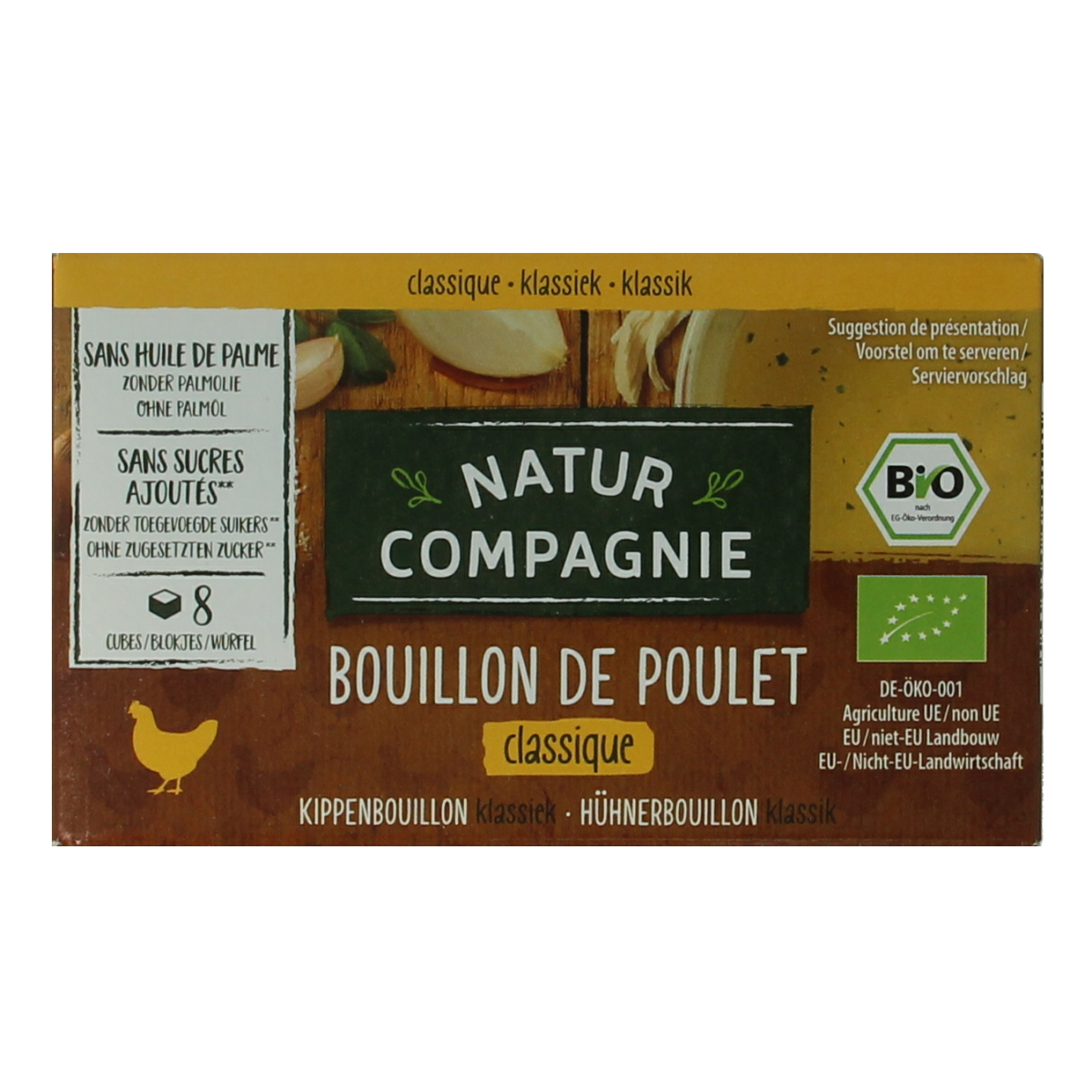Natur Compagnie Kippenbouillon 8 blokjes bio 88.00 Gram