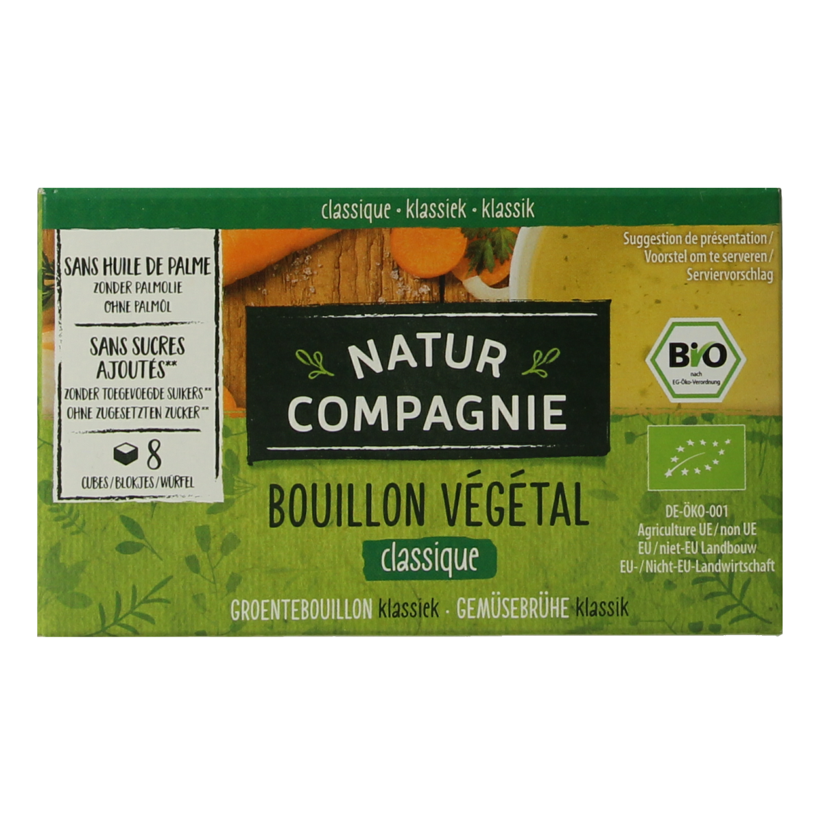 Natur Compagnie Groentebouillonblokjes met zout bio 84.00 Gram