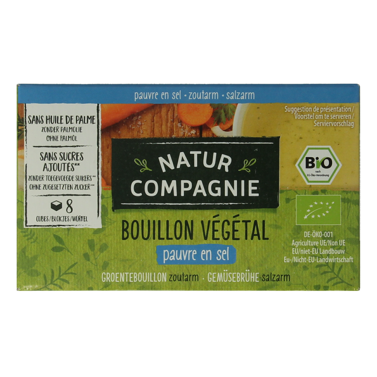 Natur Compagnie Groentebouillon zonder zout bio 68.00 Gram