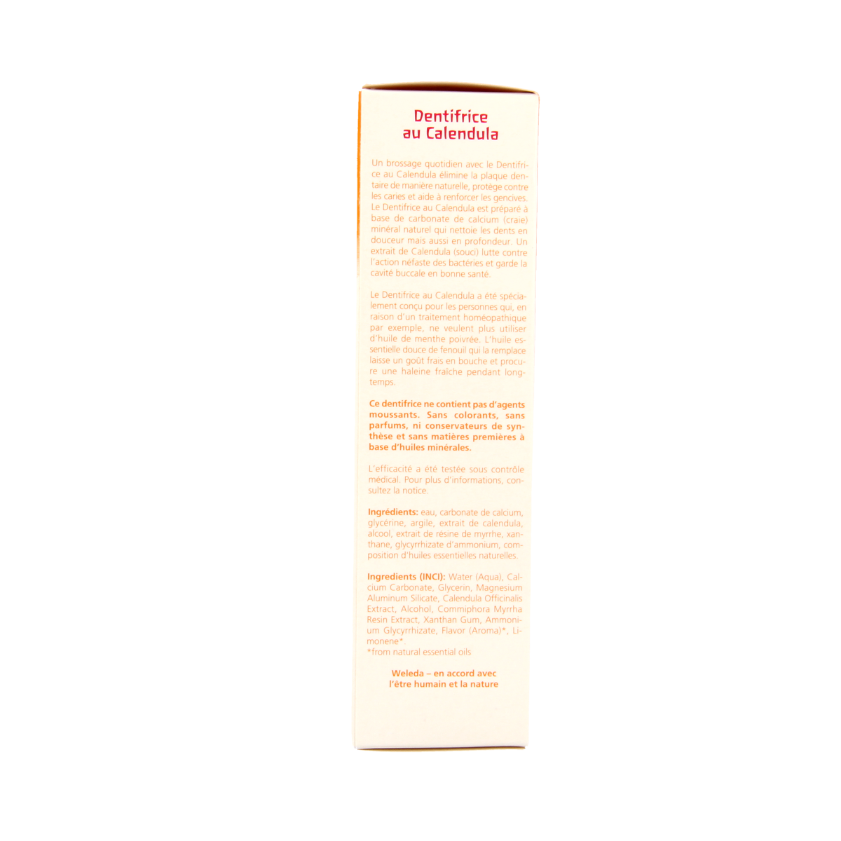 Weleda Oral care calendula tandpasta muntvrij 75.00 Milliliter