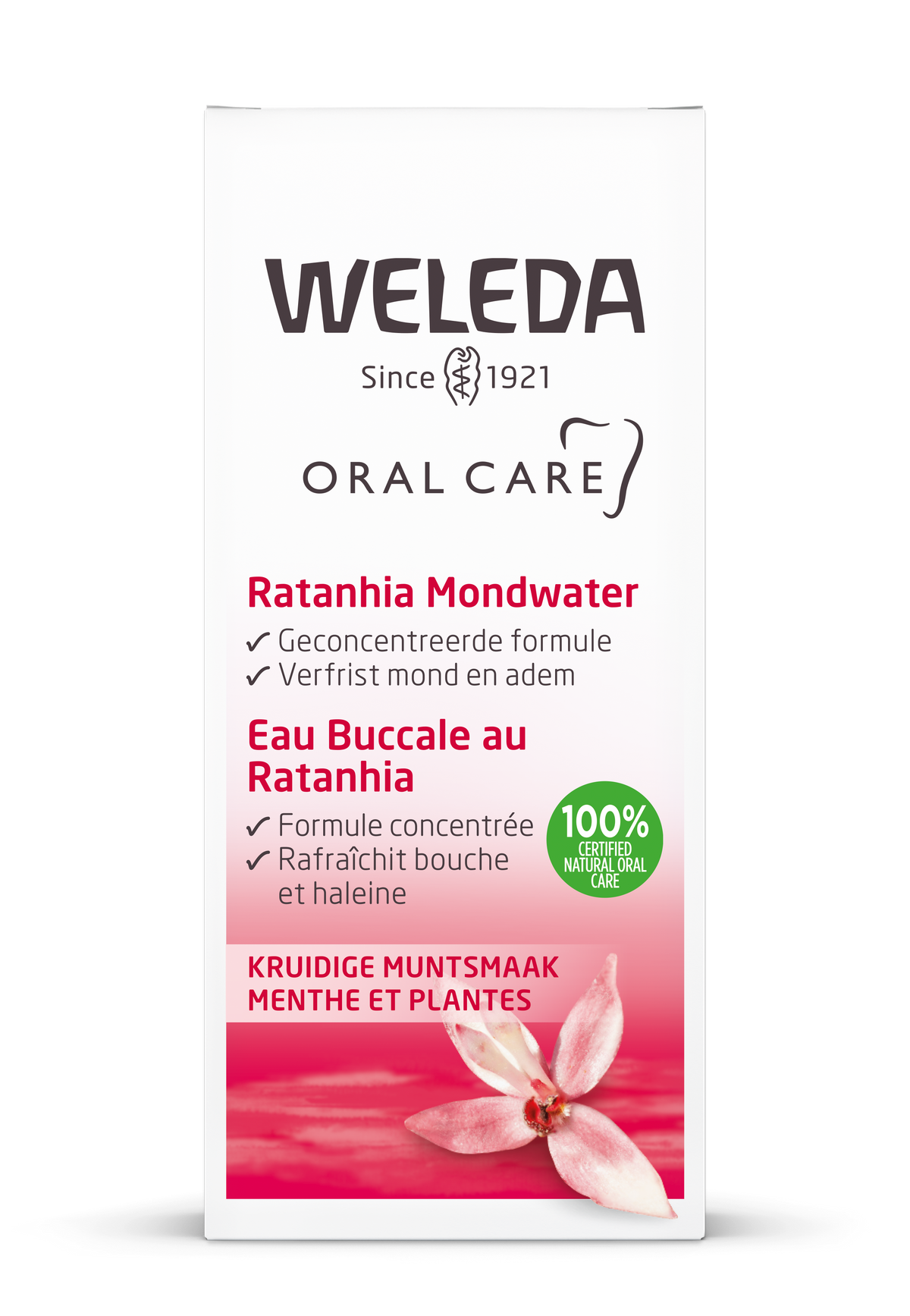 Weleda Oral care ratanhia mondwater 50.00 Milliliter