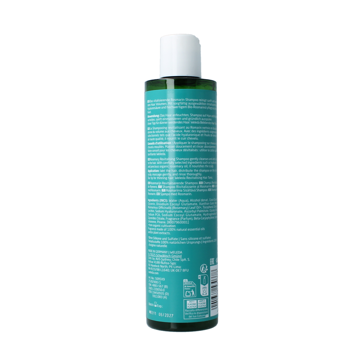 Weleda Rozemarijn revitaliserende shampoo 250.00 Milliliter