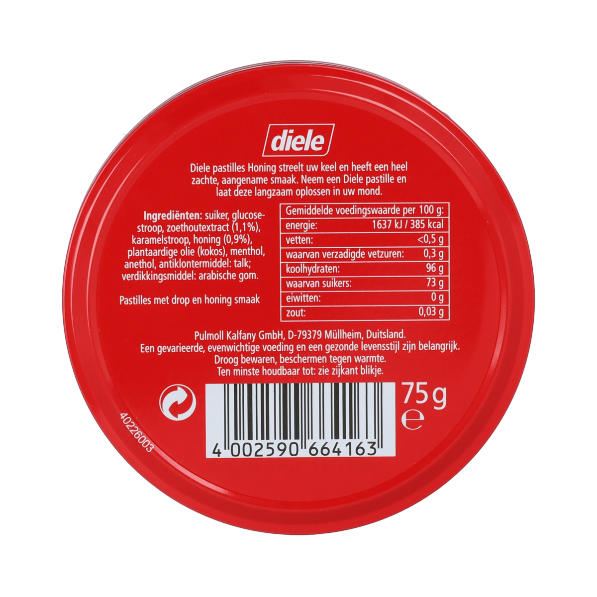 Diele Honing 75.00 Gram