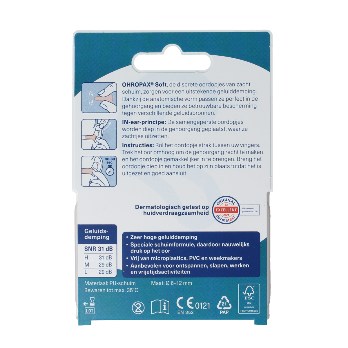 Ohropax Oordopjes soft 10.00 Stuks