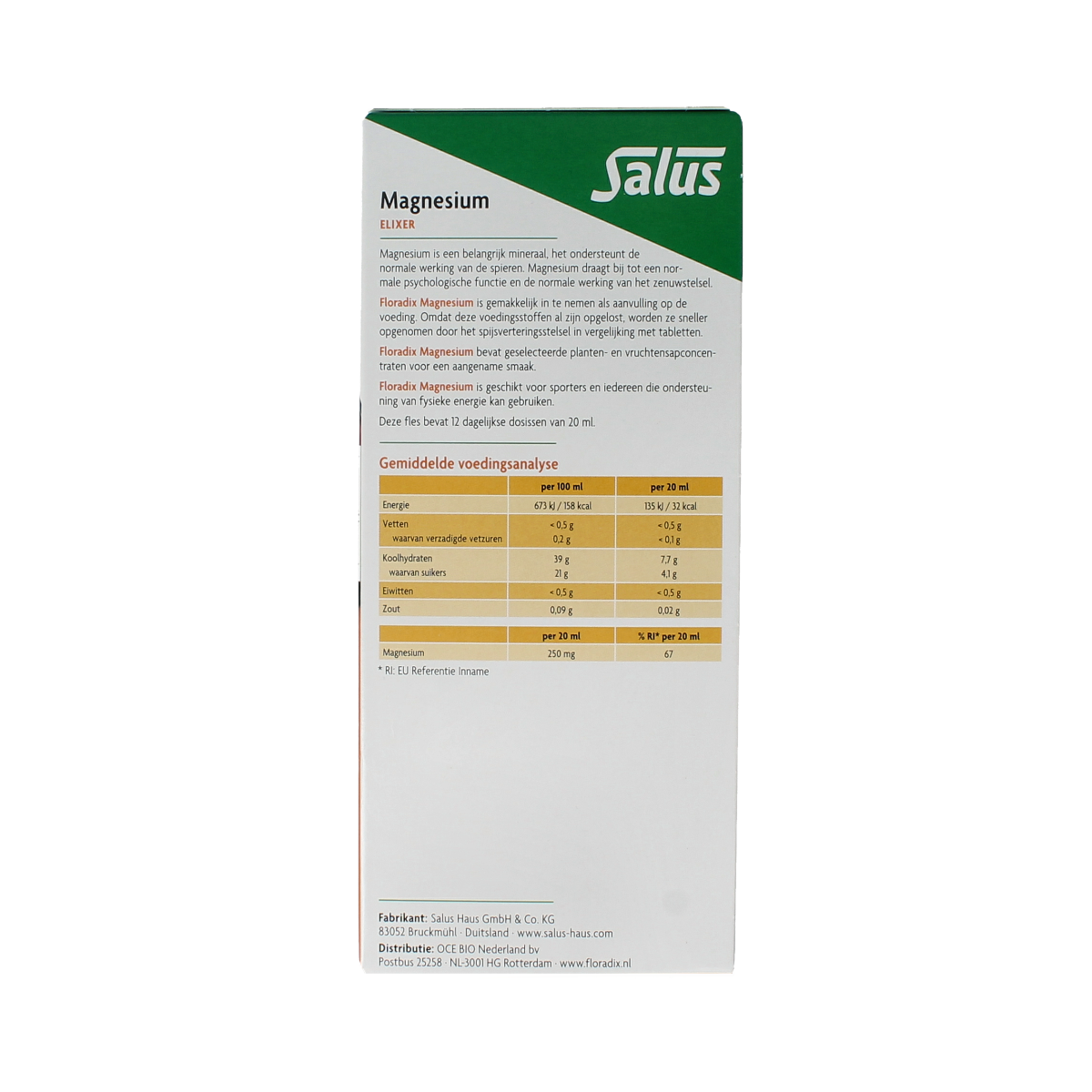 Salus Floradix magnesium 250.00 Milliliter