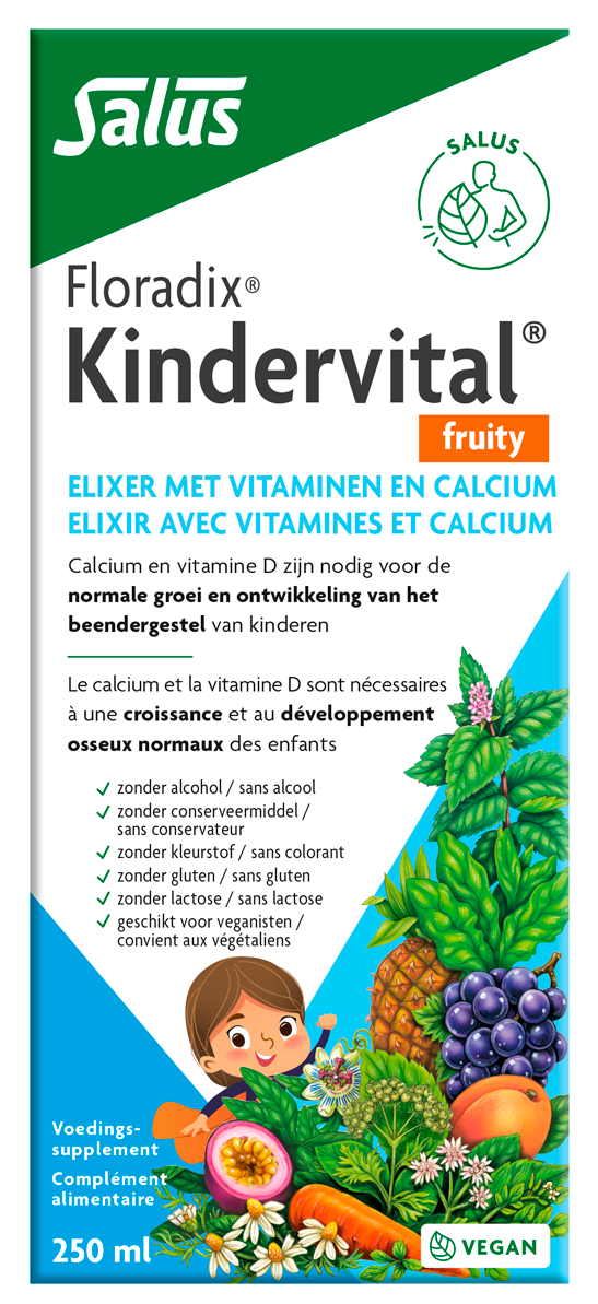 Salus Floradix kindervital fruity glutenvrij 250.00 Milliliter