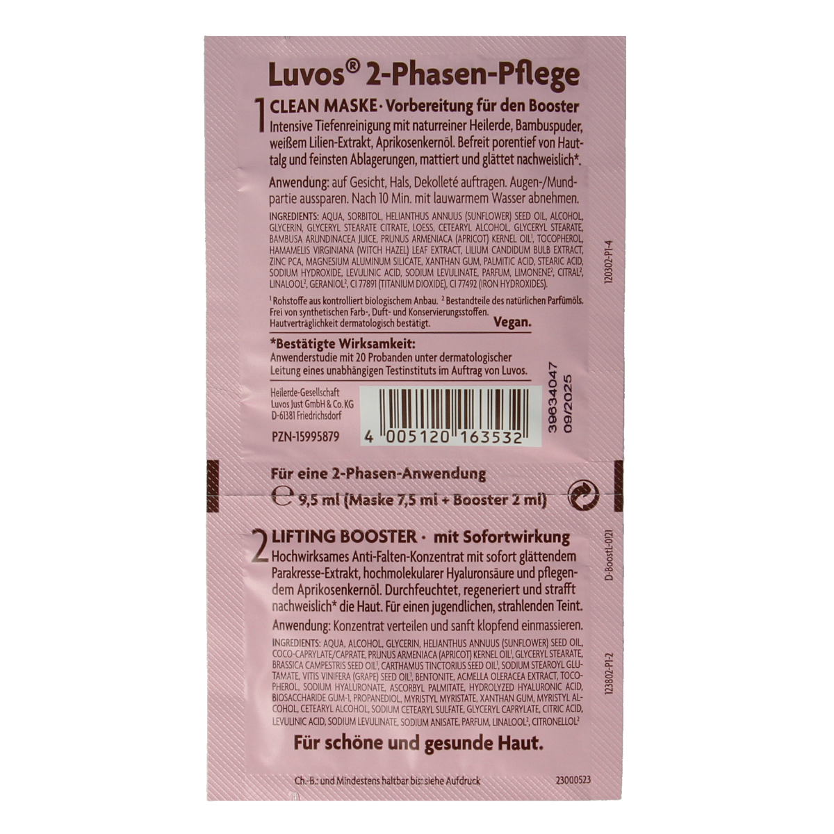 Luvos Crememasker lifting booster 2 fasen bio 9.50 Milliliter