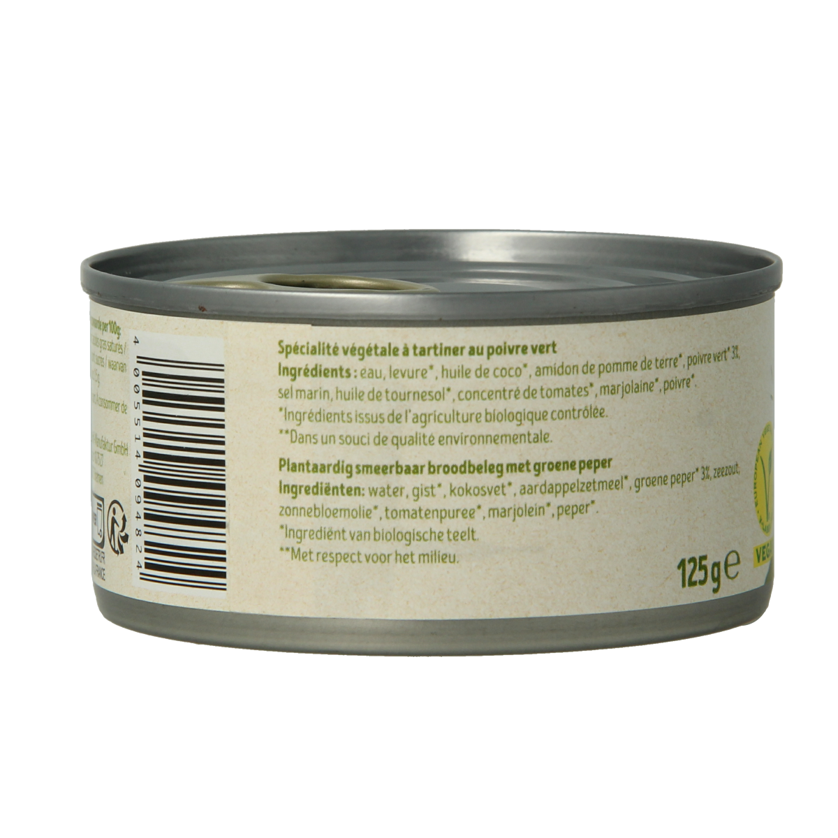 Tartex Pate groene peper bio 125.00 Gram