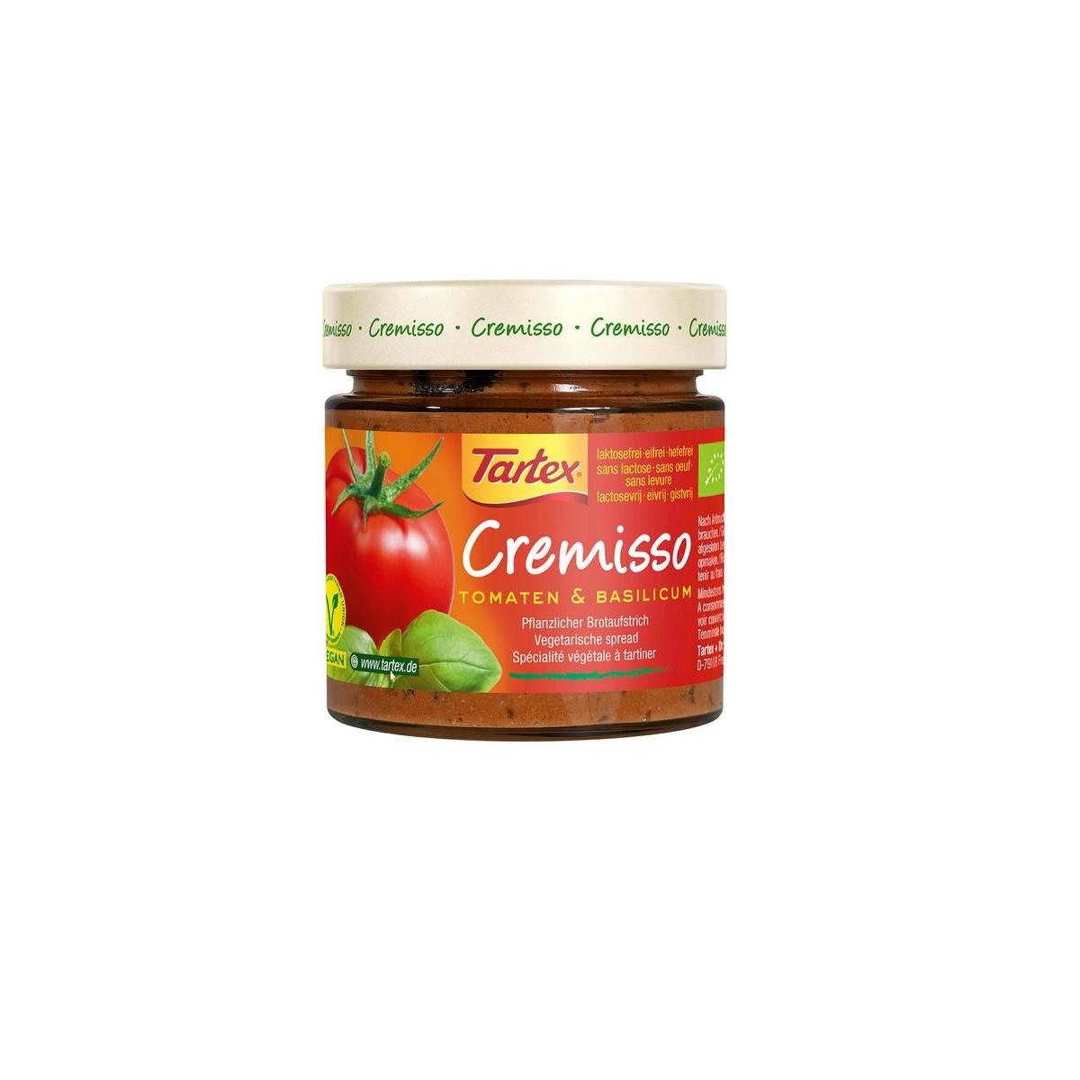 Tartex Cremisso tomaat basilicum bio 180.00 Gram
