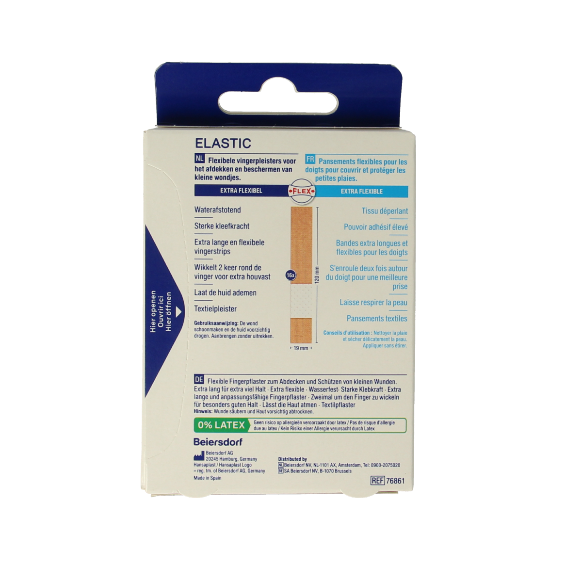 Hansaplast Vingerpleister elastisch strips 16.00 Stuks