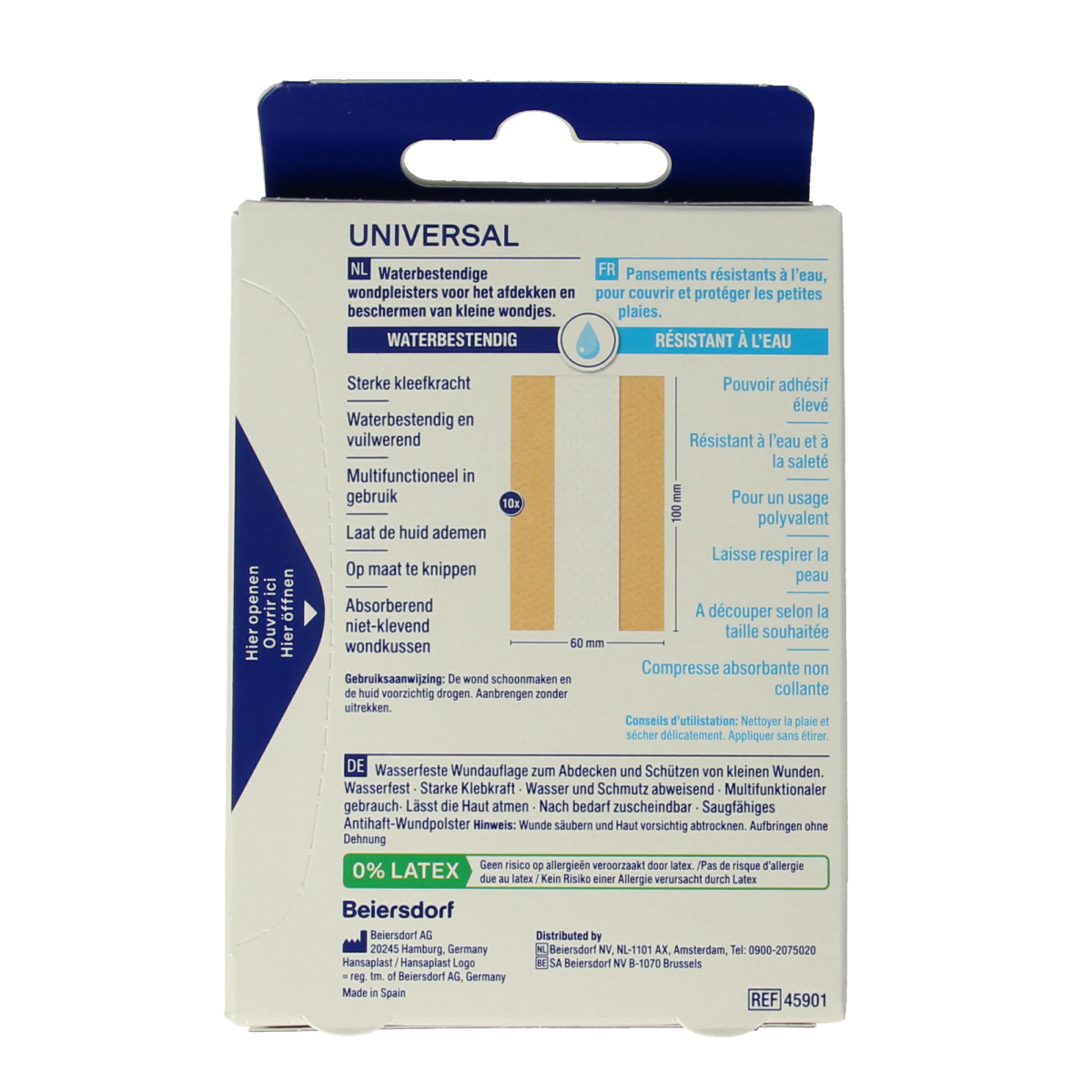 Hansaplast Universal 1m x 6cm 1.00 Stuks