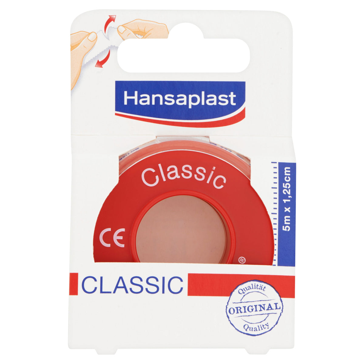 Hansaplast Hechtpleister classic 5m x 1.25cm 1.00 Rol