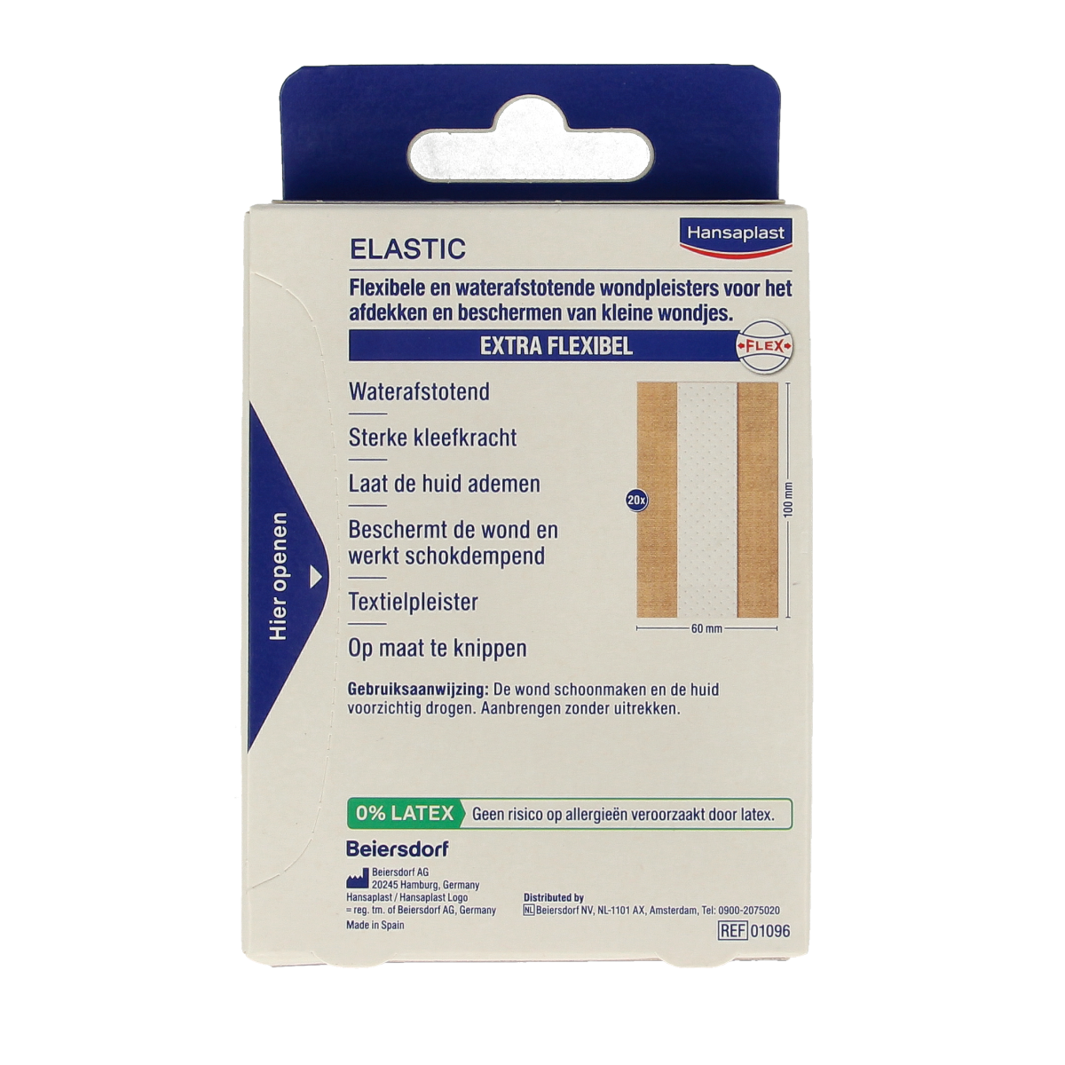 Hansaplast Elastic 2m x 6cm waterafstotend 1.00 Stuks