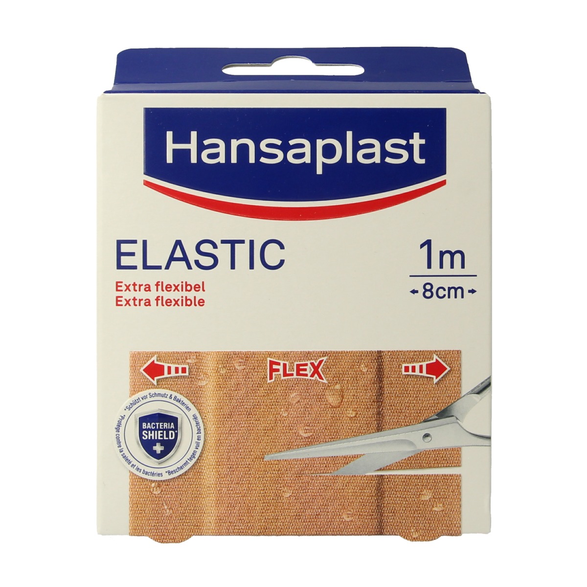 Hansaplast Elastic 1m x 8cm 1.00 Stuks