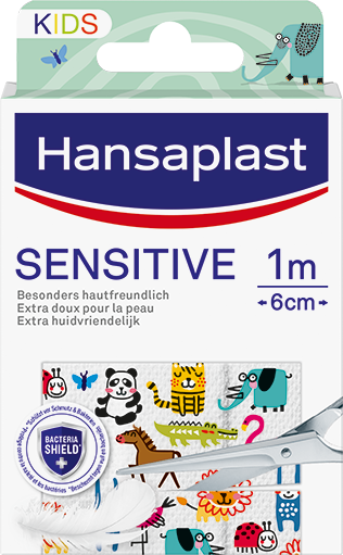 Hansaplast Sensitive kids 1m x 6cm 1.00 Stuks