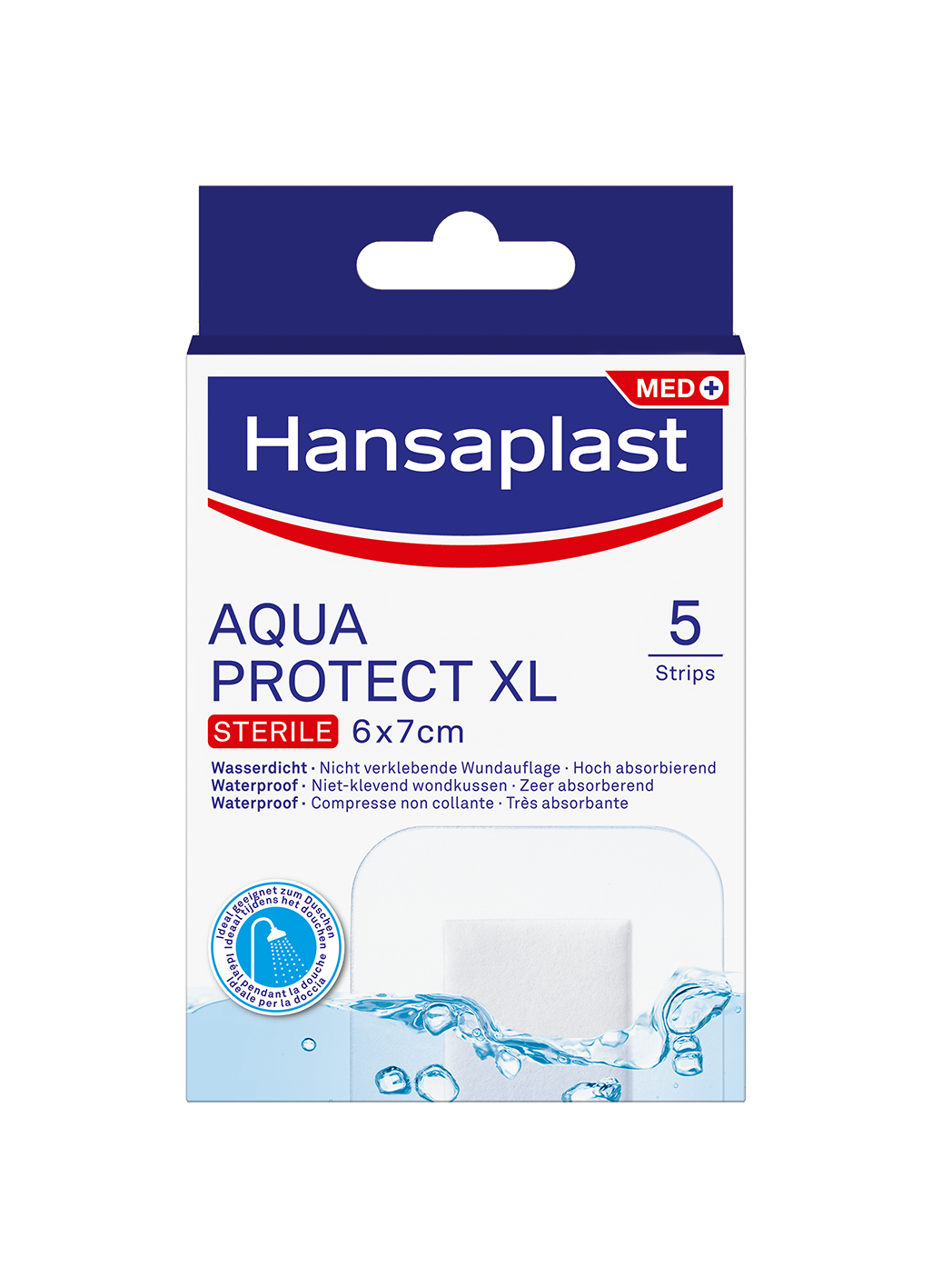 Hansaplast Aqua protect antibacterieel XL 5.00 Stuks