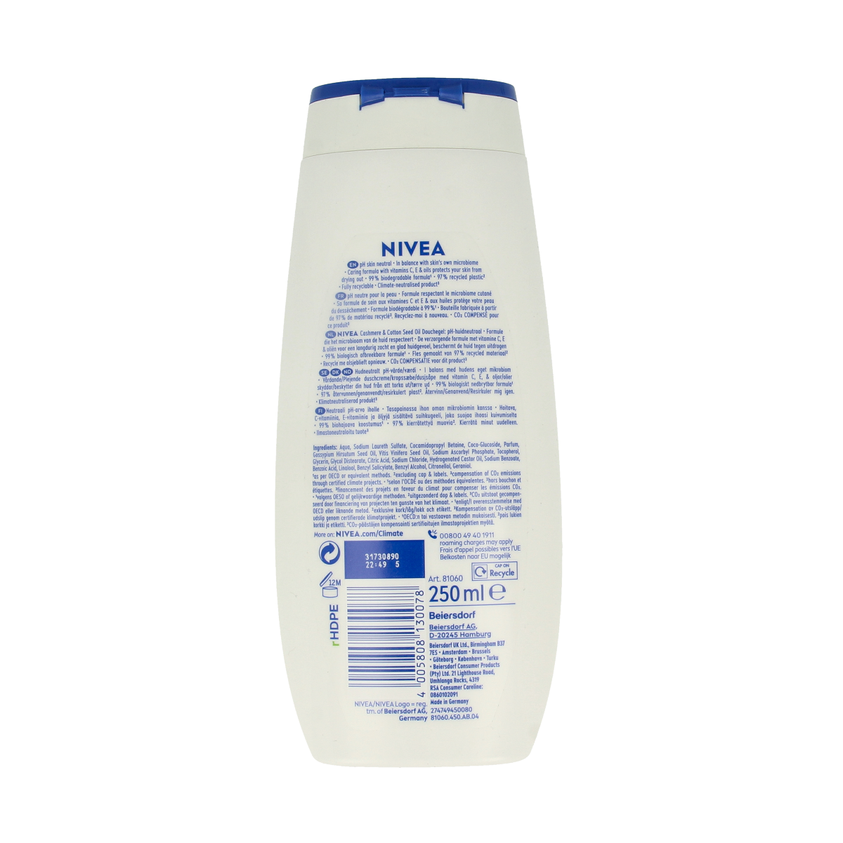 Nivea Douche cashmere & orchid moments 250.00 Milliliter