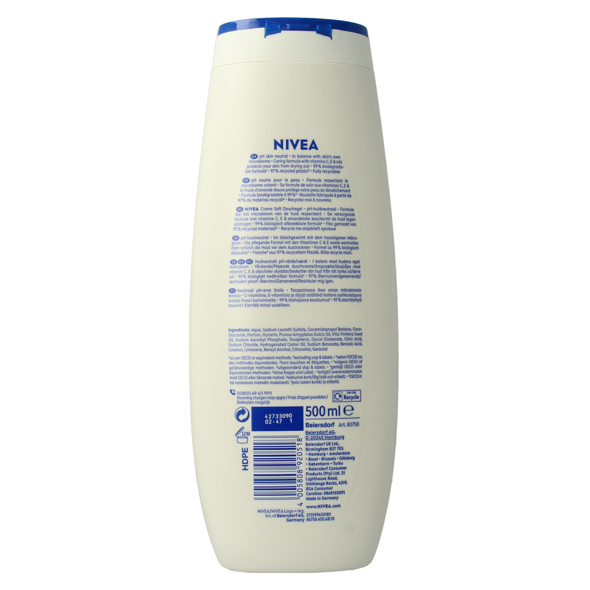 Nivea Douchecreme soft 500.00 Milliliter