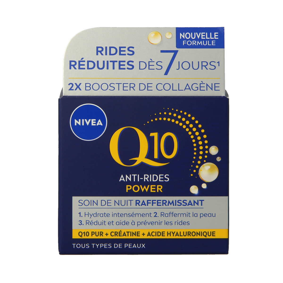 Nivea Visage anti-rimpel nachtcreme Q10+ 50.00 Milliliter