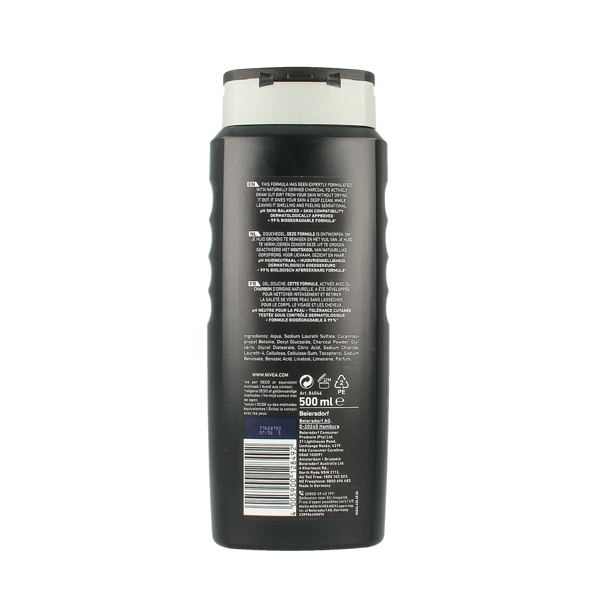 Nivea Men active clean douchegel 500.00 Milliliter