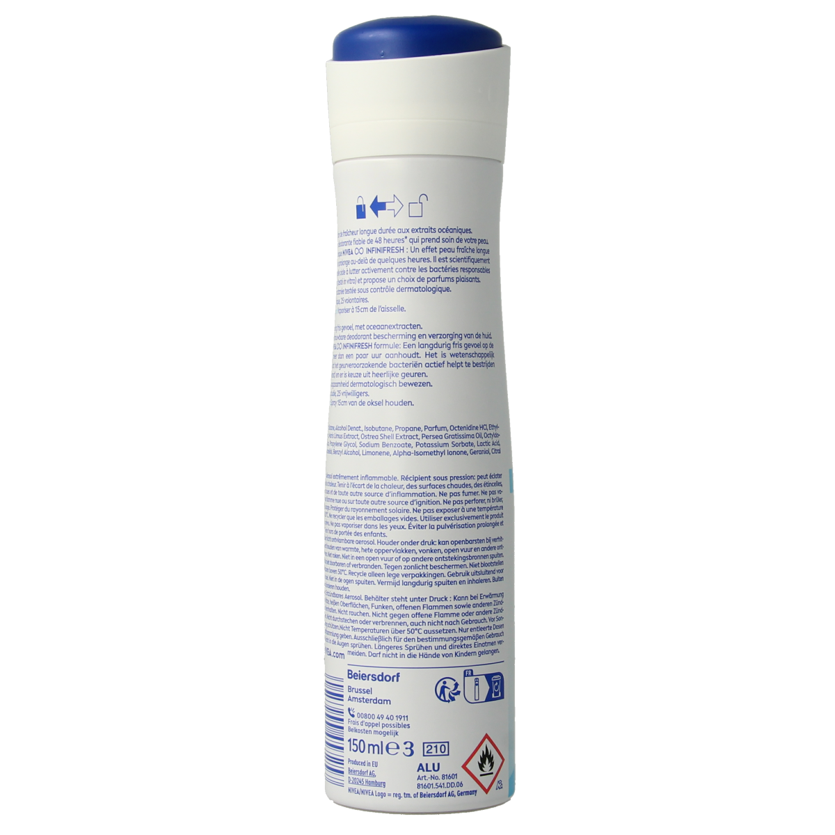 Nivea Deodorant fresh natural spray female 150.00 Milliliter
