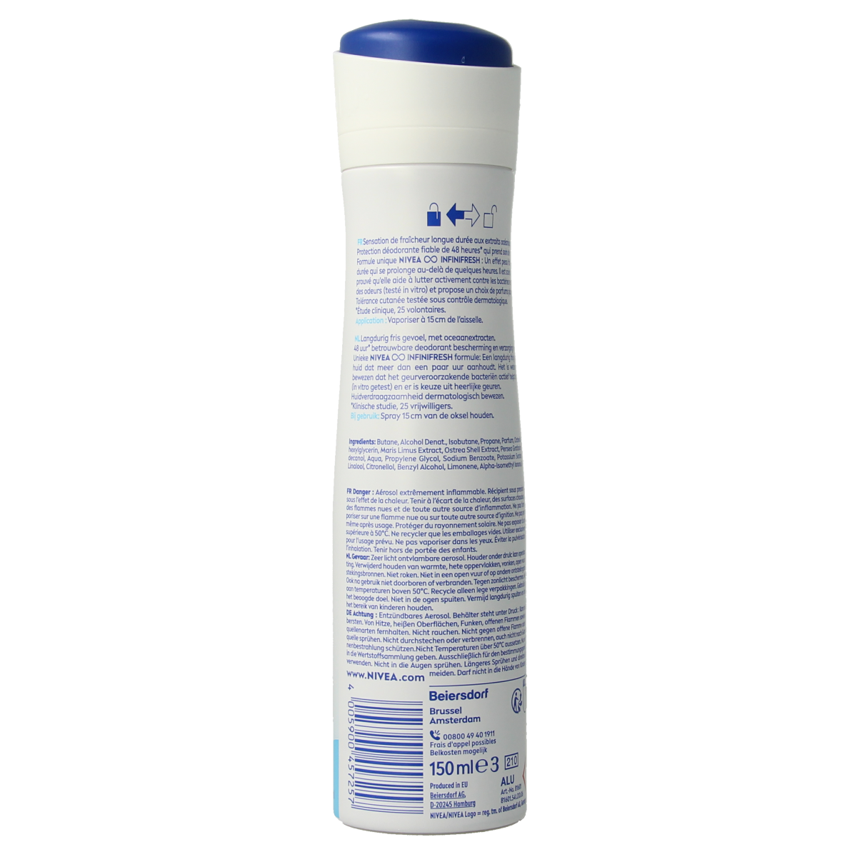 Nivea Deodorant fresh natural spray female 150.00 Milliliter