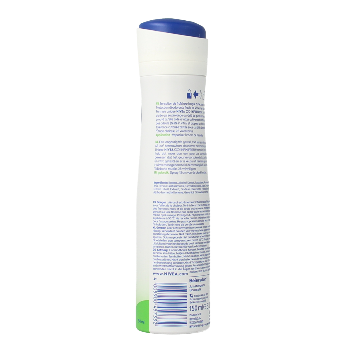 Nivea Deodorant spray fresh pure jasmine 150.00 Milliliter