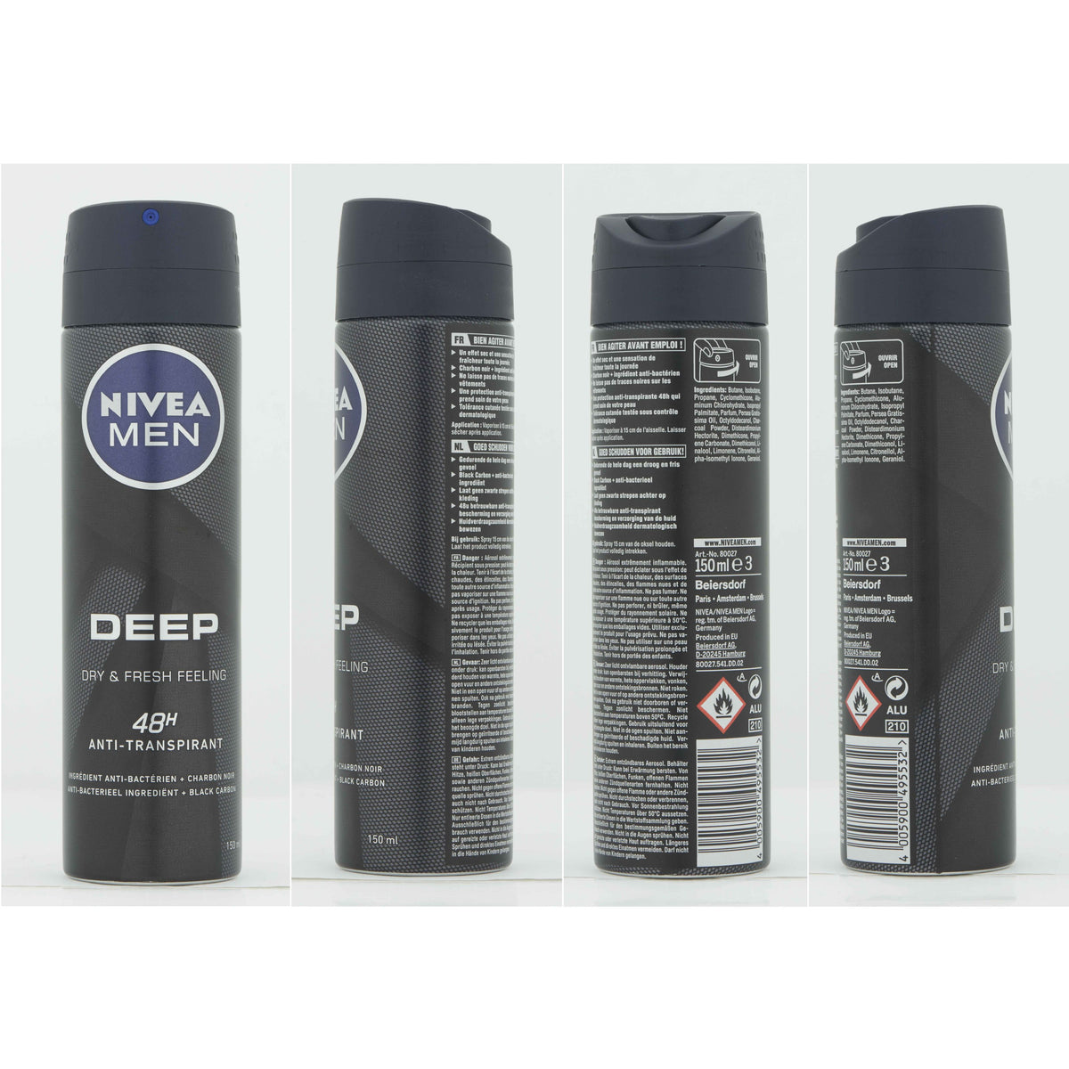 Nivea Men deodorant deep spray 150.00 Milliliter