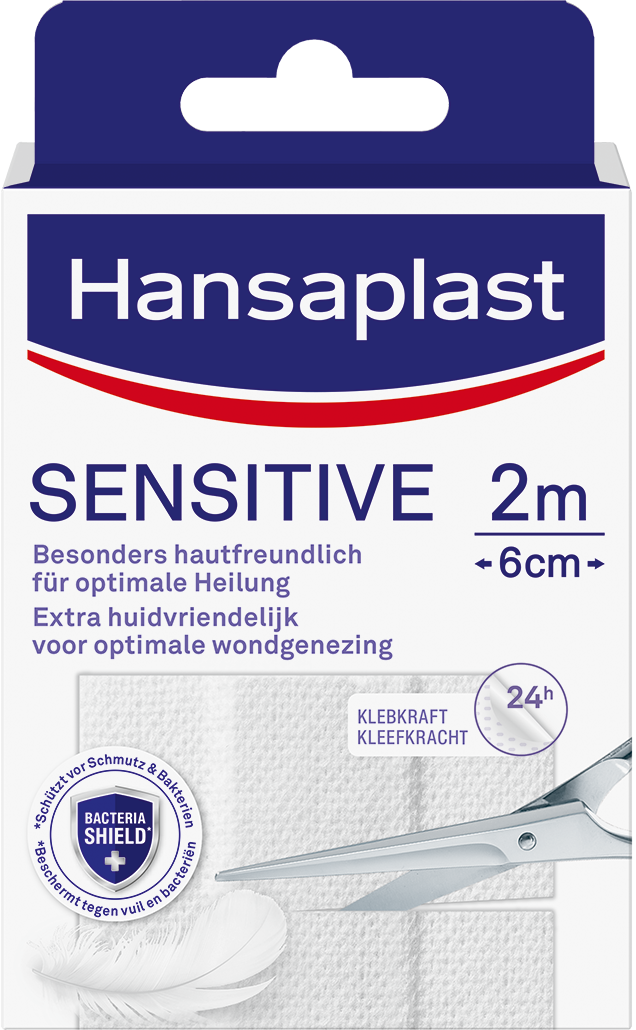 Hansaplast Sensitive 2m x 6cm 1.00 Stuks