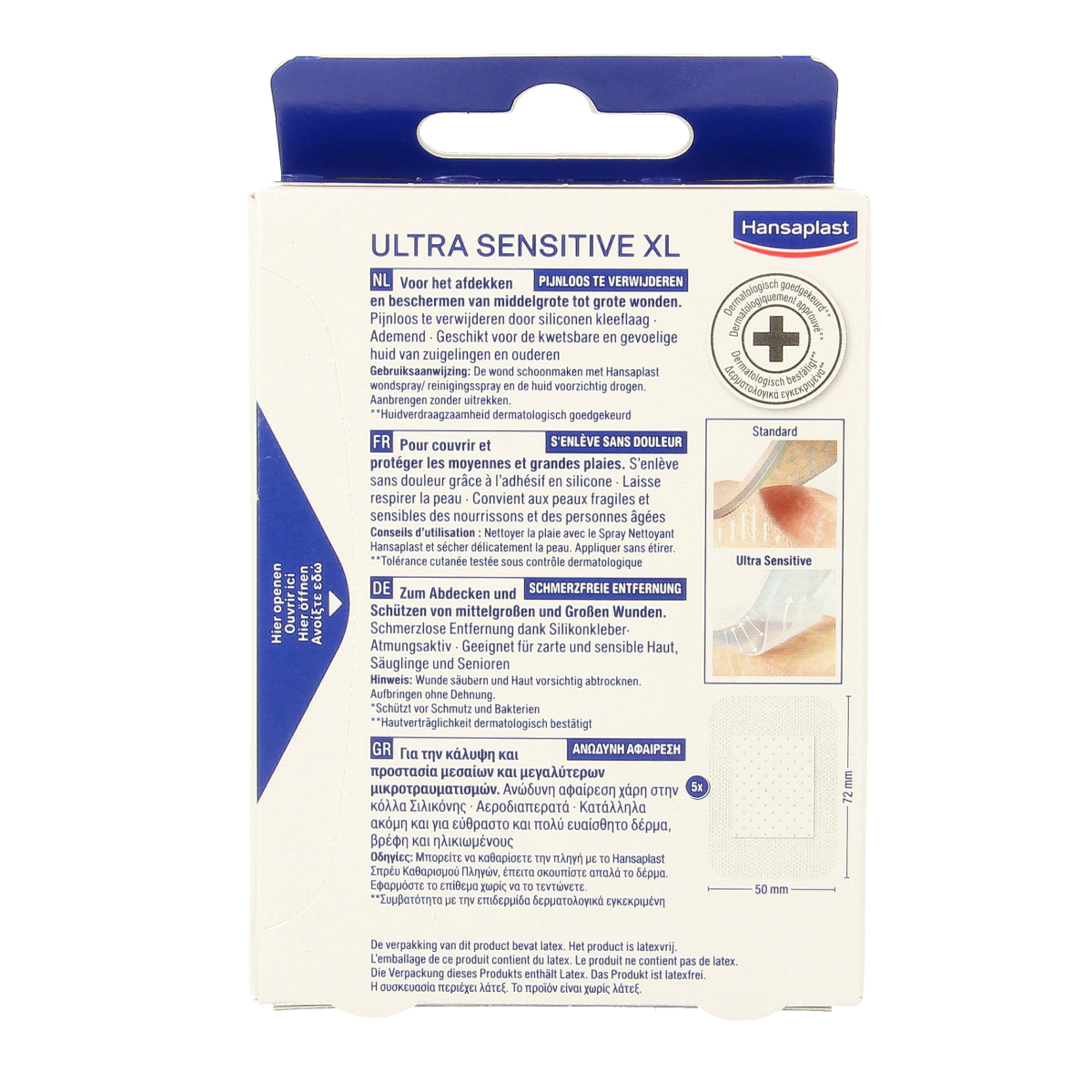 Hansaplast Pleisters ultra sensitive XL 5.00 Stuks